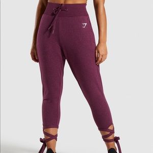 Burgundy Gym Shark Joggers